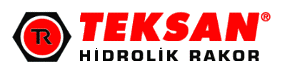 Teksan Hidrolik Rakor, paslanmaz rekor, hortum sıkma presi